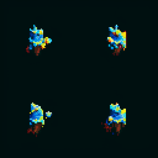 redrawing a pixel art picture with a two-hand sword, vibrant colors, detailed shading, and smooth lines