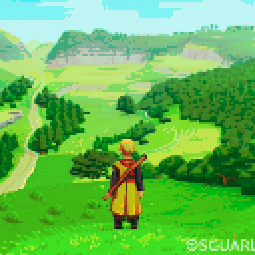 Man standing on grassy cliff, plains, hills