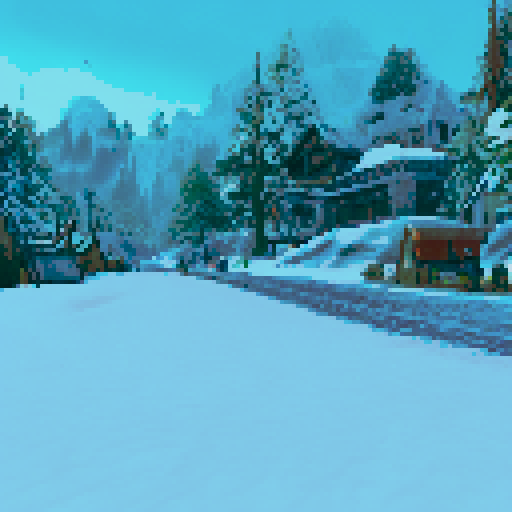 a cozy winter landscape