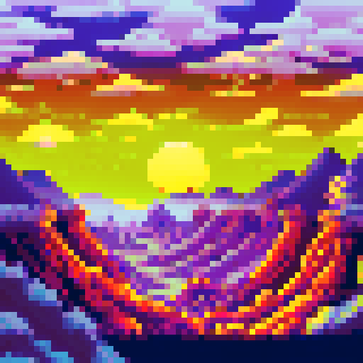 Asriel's tragic backstory unfolds: glowing golden flowers, a desolate underground world bathed in muted blues and purples, a young Asriel transforming into a fearsome creature, tears streaming down his face, a dimly lit corridor leading to a hauntingly beautiful castle, and a silhouette of Asriel standing alone on a cliff overlooking a vast landscape of rolling hills and a setting sun