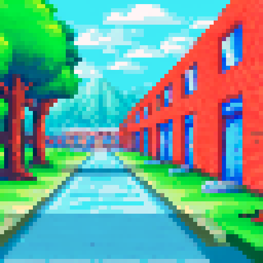 I need a view from a primary school corridor with lockers and schoolkids. 