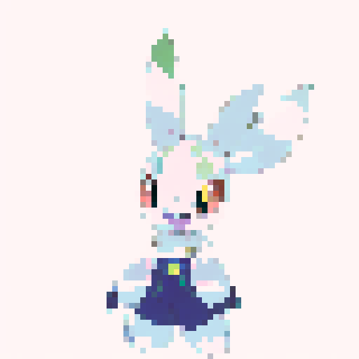 Buneary, the adorable furry bunny-like Pokemon, frolicking in a meadow of vibrant flowers with a playful and mischievous expression, rendered in a charming anime style