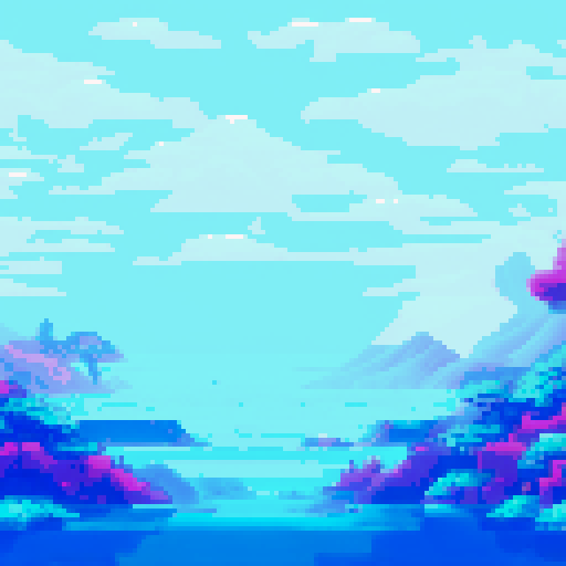 under the sea background for a pixel art clicker game