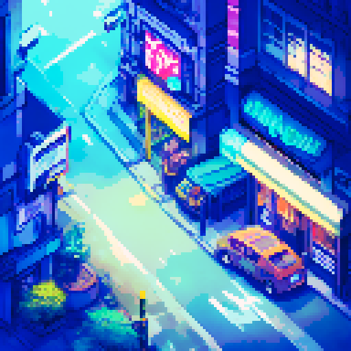 Tokyo street, moonlit scene, neon lights, bustling crowd, vibrant colors, urban landscape, portrait style