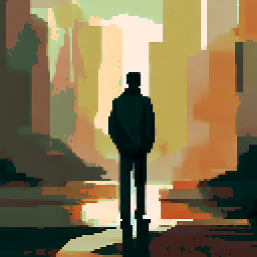 Dimly lit bar, neon signs flickering, retro pixel art decor, patrons enjoying drinks, cozy atmosphere, moody sRGB colors, background filled with shadows, landscape of bar counter and stools