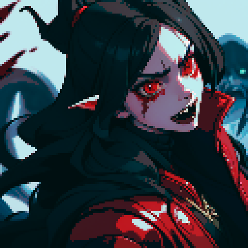 blood splatter, vampire attack, dynamic, vampire claws, vampire fangs, blood