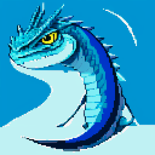 blue and white basilisk looking at the moon hoping to reach their one day 