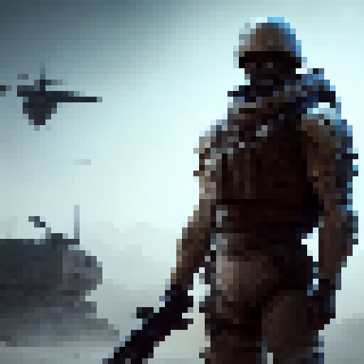 "Render a top-down view of a fierce modern soldier clad in armor, wielding a rifle, with white background in the style of an apocalyptic RPG game."