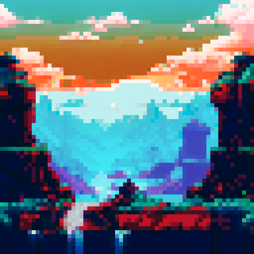 Pixel art, dragon statue