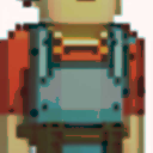 construction worker, yellow hard hat, pixel art, vibrant colors, sharp lines, retro aesthetic