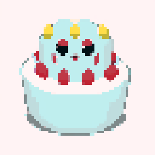 pixel art with a white background and a contour for the shape

