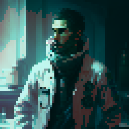 An evil doctor in a lab coat.