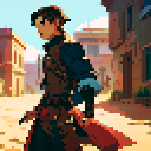 Male Gunslinger with Brown Hair 