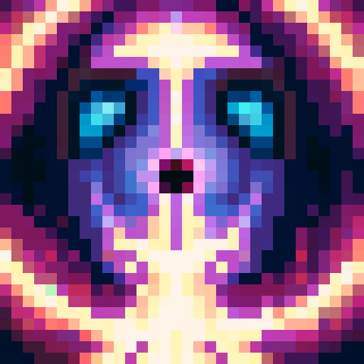 Otherworldly avatar, ethereal form, dark energy, glowing eyes, game icon, 32x32 pixel art, sRGB, skill art, close up, portrait