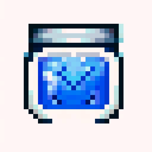 a cute blue magic jar character