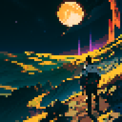 The scene is set as the main protagonist, gurney as seen in the bottom right is on a hill looking over a desolate area with sparse plant life up in flame. We see the back of his head, with his distinct jaw and a cigarette in his mouth. in the distance is a large laboratory, which has smoke coming out of it and a hole in the top. The sky is full of starts, a moon and a distant alien planet