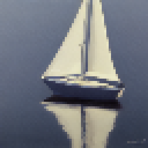 sailboat viewed from the front