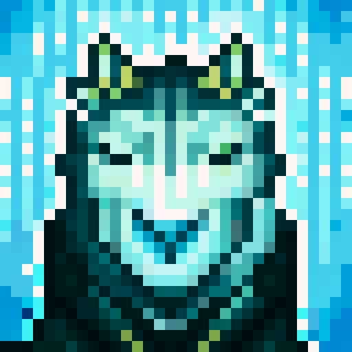 wolf avatar, portrait, glowing eyes