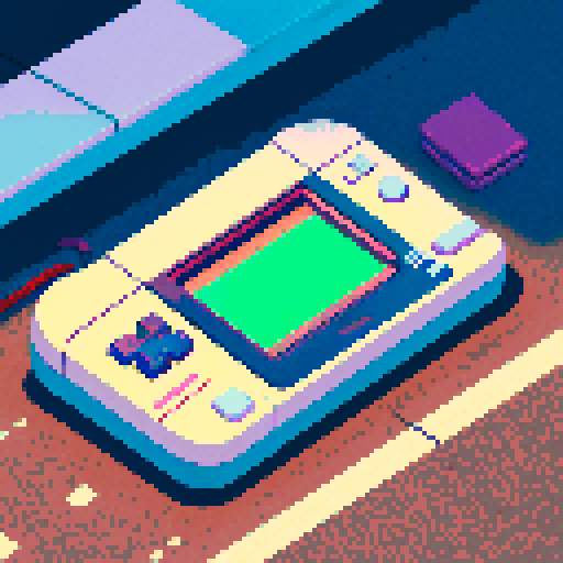 Broken game boy color lying in the street