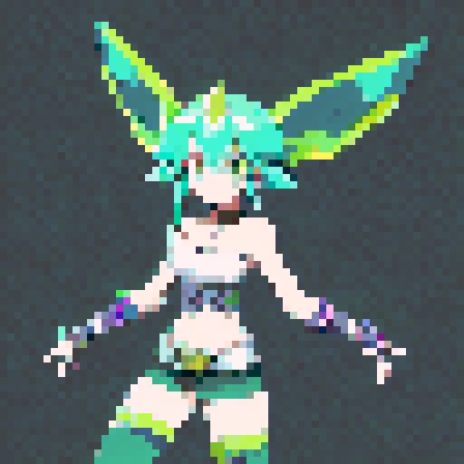 Female elf, green, revealing armor,