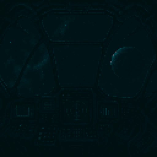 cockpit view of space, spaceship, realistic, dark, cold, alien style