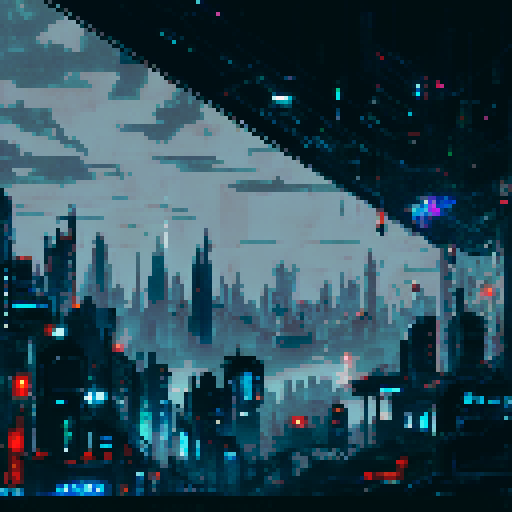 cool cyberpunk city