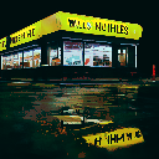Waffle House on a black background