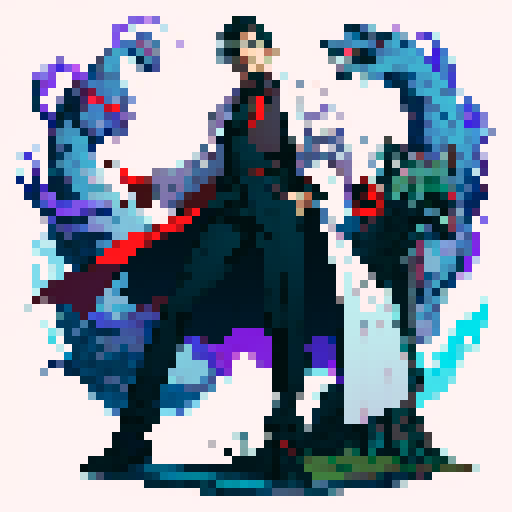 A full body character, an evil doctor wearing a lab coat