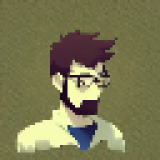 programmer man, brunette, bearded, with glasses, turkish man, profile picture