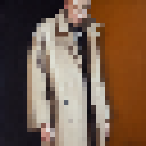 Noir-style detective in a beige coat