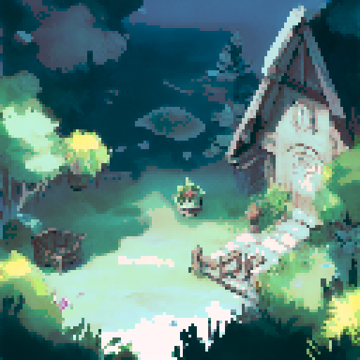 A dark, swampy landscape