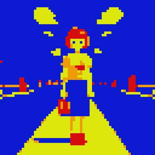 A cute girl with short hair brings bright sunshine and love.