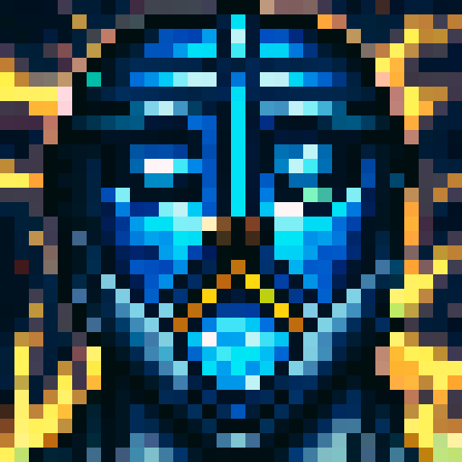 jason vorhees, iconic game character, 32x32 pixel art, vibrant sRGB colors, detailed skill art, intense close up, captivating portrait