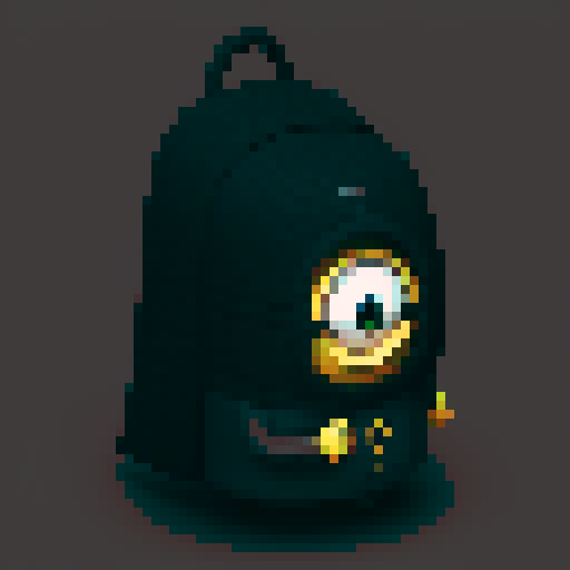 
make a minion (mini monster) dark style with hoodie make it 16x16