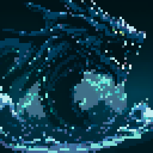 leviathan face with black background