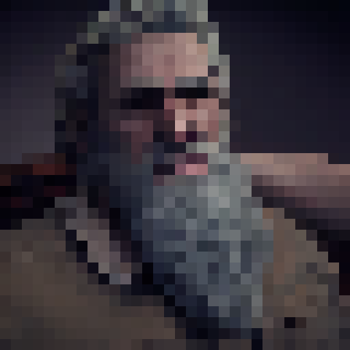 portrait cinematic The old man sat on his rocking chair and his long beard was wrapped around his neck like a scarf. With each rock, his beard twirled this way and that, the hair arranged in new snake-like patterns on his chest, very detailed, surreal, long curly beard down to the ground, animated cinematic atmosphere, super realistic 3D, cinematic lighting Excellent graphics