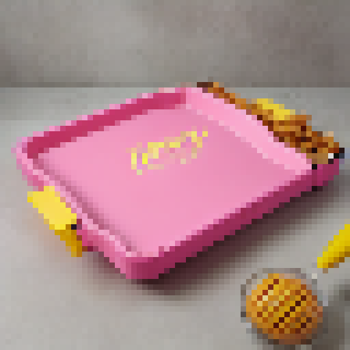 "Honey Heaven" cereal box with a pink and yellow color scheme