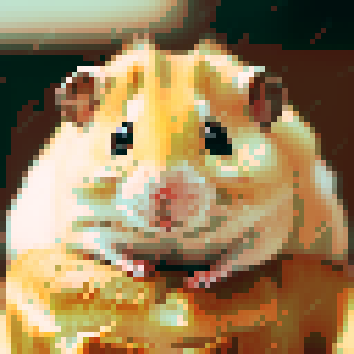 hamster on a bread