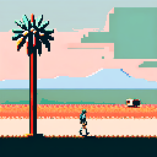 South africa setting, hot day, mirage on the horizont, starving stranger scout walking to mirage, hopeless atmosphere.