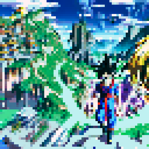 Dragonball xenoverse, vibrant colors, pixelated characters, action-packed battles, dynamic poses, detailed landscapes, futuristic cityscape, energy blasts, flying characters, intense facial expressions, iconic hairstyles, iconic costumes, martial arts stances, anime-inspired, epic transformations, anime-style clouds, fiery explosions, laser beams, glowing auras, dramatic lighting, intense shadows, sleek animations, fast-paced movement, cel-shaded graphics, , dynamic camera angles