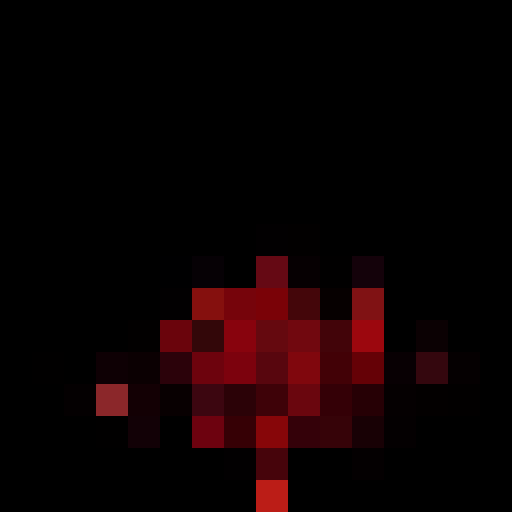 red spider lily, rendered in a 16x16 pixel portrait style