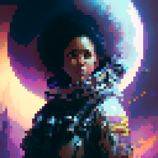 Space warior with scare