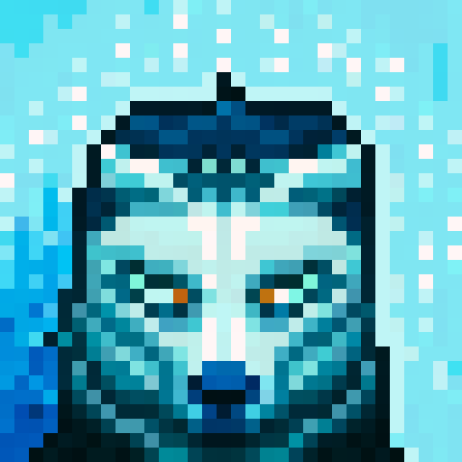 wolf avatar, portrait, glowing eyes