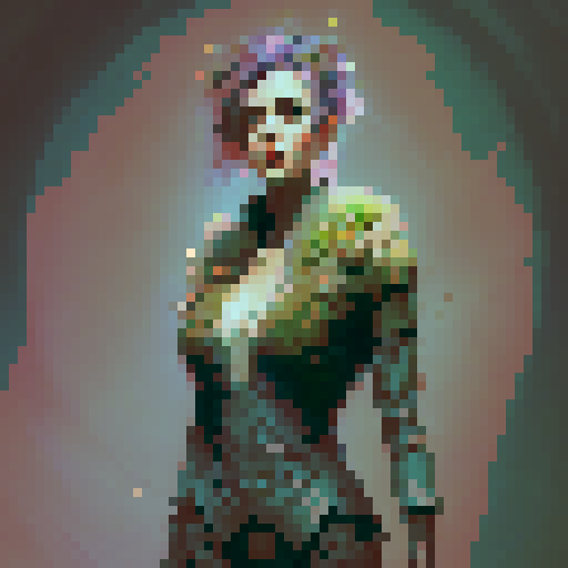 full body forest dryad sitting on a mossy stump clear detail