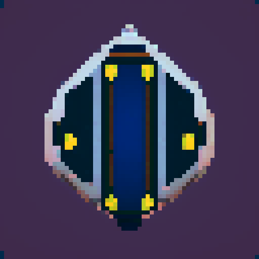 a transparent pure 2d sprite for a space game. It needs to look like the top view of a simple spaceship all by itself with the background transparent ,style of the 80s. The spaceship should not have any shadows.