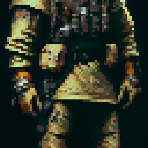 young frail fighter scavenger, pixel art, fantasy apocalypse