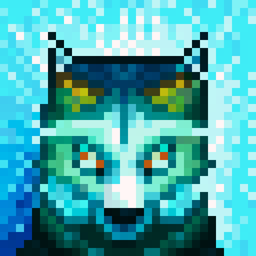 wolf avatar, portrait, glowing eyes