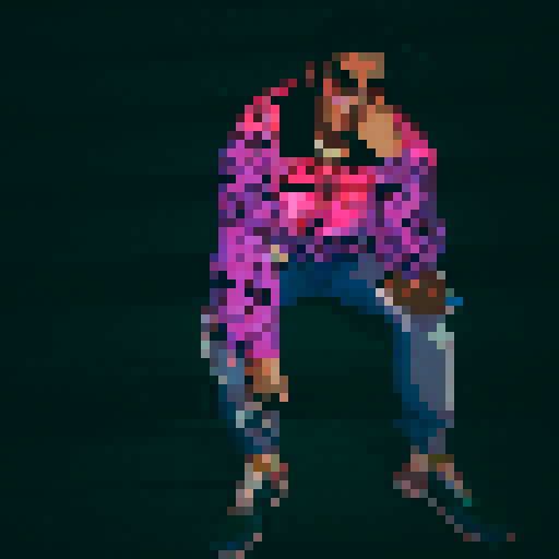 Tokyo skyline, towering neon signs, retro arcade machines, glitchy cityscape, palm trees swaying, pastel buildings, digital rain, reflective puddles, vibrant glitch art, holographic billboards, geometric shapes, 80s fashion, futuristic skyscrapers, cyberpunk aesthetics, pixelated cherry blossoms, neon-lit streets, glowing kanji characters, surreal city lights, glitchy anime characters