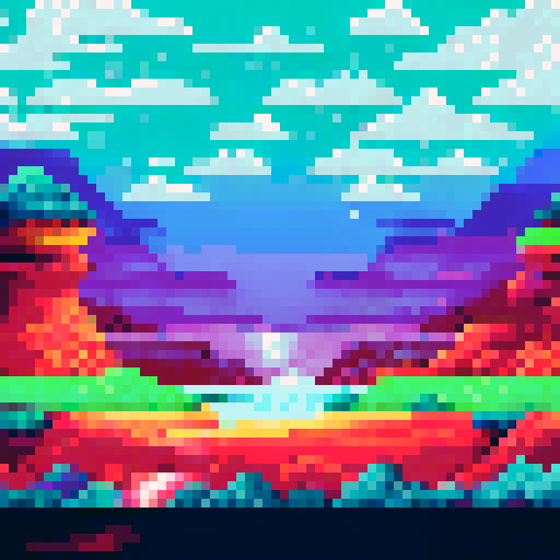 Space Galaxy pixelated landscapes