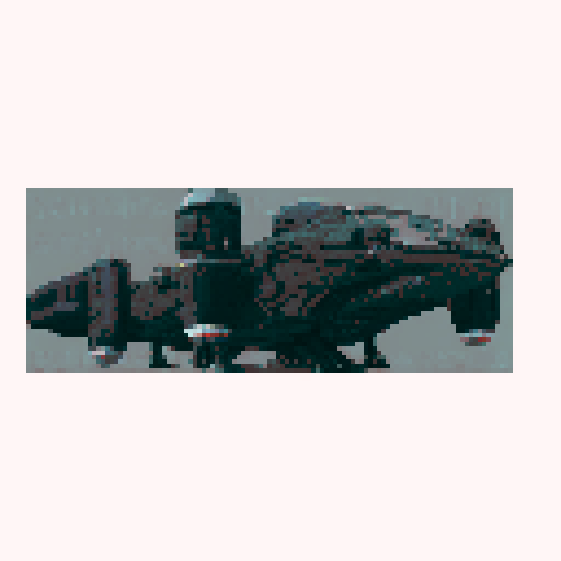 make a pixel art spaceship with bright colors